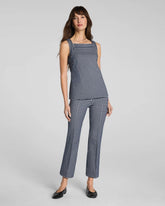 SPANXsupersmooth® PerfectFit Ponte Kick Flare Pant with Pintuck | Timeless Navy Gingham