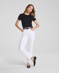 karla welch for SPANX® Cropped 70s Tee | Classic Black