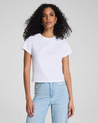 karla welch for SPANX® Cropped 70s Tee | Classic White