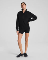 SPANX AirEssentials® Half Zip Tunic | Very Black