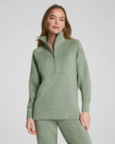 SPANX AirEssentials® Half Zip Tunic | Sage Brush Heather