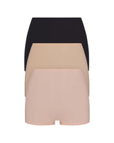 SPANXsmooth® Fit-To-You Boyshort 3-Pack Box | Very Black/Toasted Oatmeal/Vintage Rose