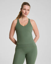 SPANX® BoostUp V-Neck Shelf Tank | Eucalyptus