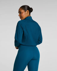 SPANX® BoostUp Glow Weave Full Zip Jacket | Deep Cove