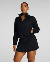 SPANX® BoostUp Glow Weave Full Zip Jacket | Very Black