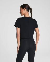 SPANX® BoostUp Cropped Tee | Very Black