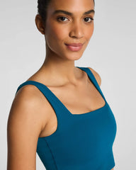 SPANX® BoostUp Cropped Square Neck Shelf Tank | Deep Cove