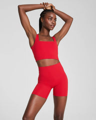 SPANX® BoostUp Cropped Square Neck Shelf Tank | SPANX® Red
