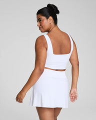 SPANX® BoostUp Cropped Square Neck Shelf Tank | Vivid White