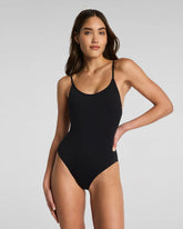 SPANXsmooth® Swim Scoop Neck One Piece | Very Black