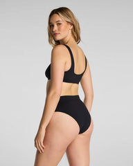 SPANXshape® Swim Scoop Neck Bikini Top | Very Black