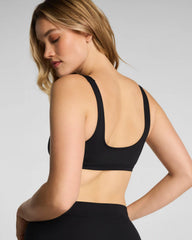 SPANXshape® Swim Scoop Neck Bikini Top | Very Black