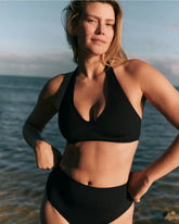 SPANXshape® Swim Halter Bikini Top | Very Black