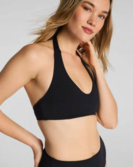 SPANXshape® Swim Halter Bikini Top | Very Black