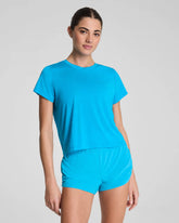 SPANX® BoostUp Crewneck Tee with StayCool Tech | Maritime
