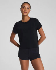 SPANX® BoostUp Crewneck Tee with StayCool Tech | Very Black