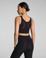 SPANX® BodyLine Sheerious Longline Sports Bra | Very Black