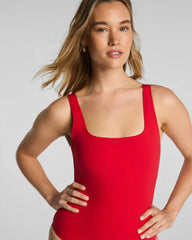SPANXsculpt® Swim Square Neck One Piece | SPANX® Red