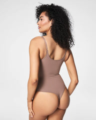 SPANXsculpt® Seamless Power Thong Bodysuit | Cafe Au Lait