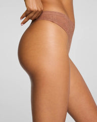 SPANXsupersmooth® Day to Date Night Lace Thong | Cinnamon