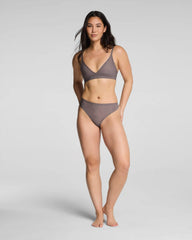 SPANXsupersmooth® Day to Date Night Lace Thong | Granite