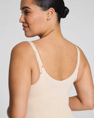 SPANXsculpt® GoFigure Open-Bust Mid-Thigh Bodysuit | Toasted Coconut