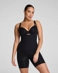 SPANXsculpt® GoFigure Open-Bust Mid-Thigh Bodysuit | Very Black