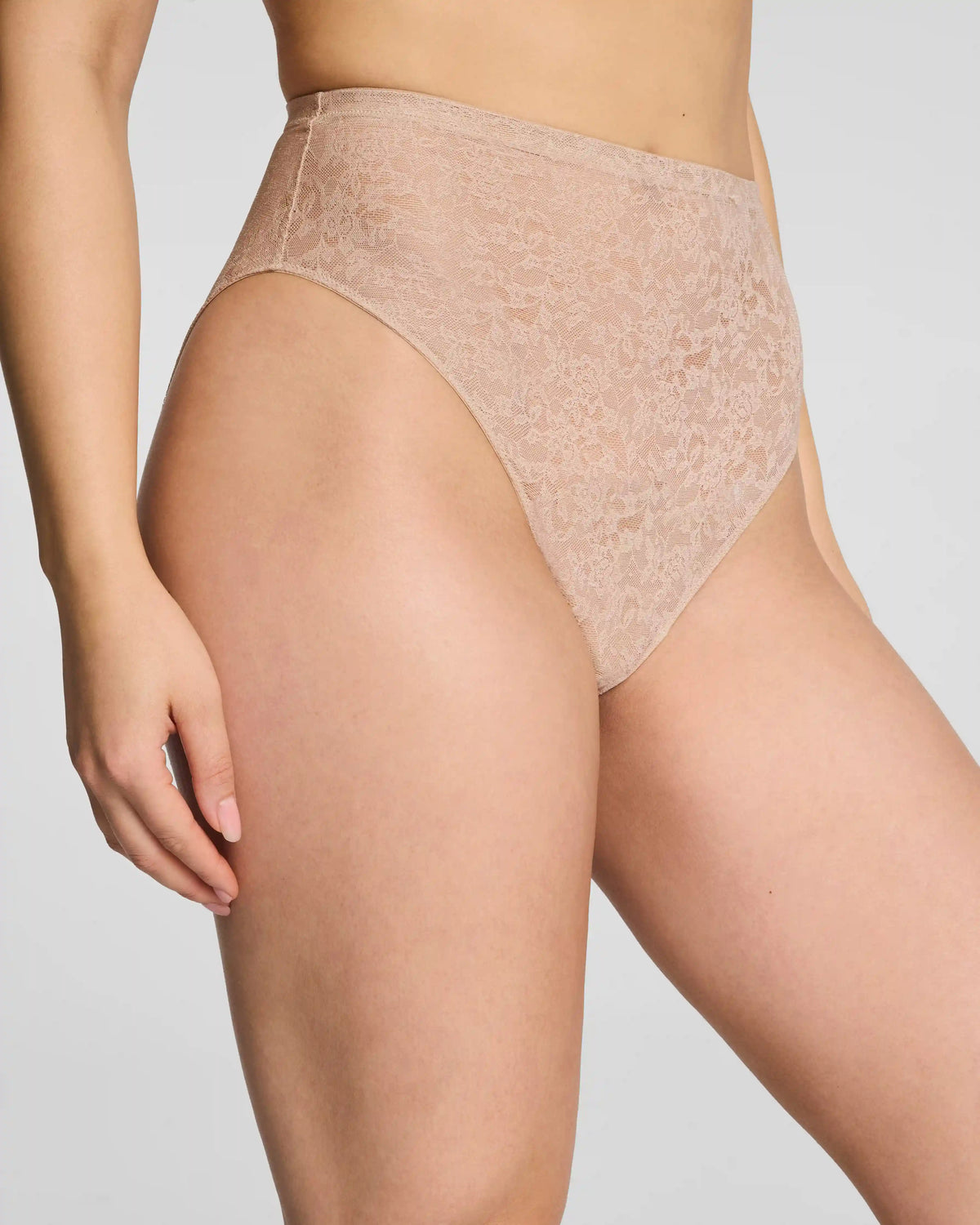 SPANXsupersmooth® Day to Date Night Lace Hi-Leg Brief | Chai