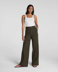 SPANXsupersmooth® Stretch Twill Wide Leg Pant | Moss Shadow