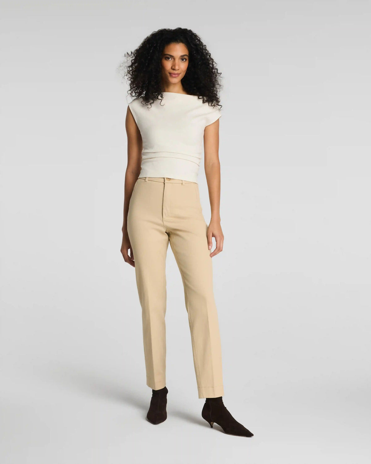 SPANXsupersmooth® Stretch Twill Slim Straight Pant | Sandbar