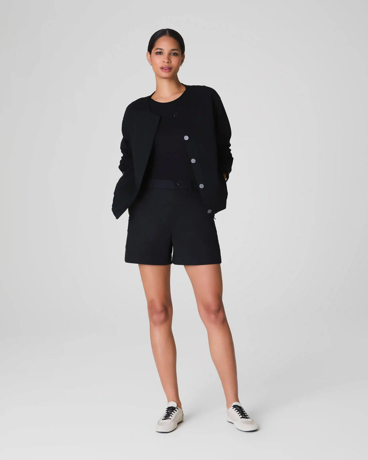 SPANXsupersmooth® Stretch Twill Short, 5" | Classic Black