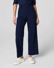 SPANXsupersmooth® Stretch Twill Cropped Wide Leg Pant | Timeless Navy