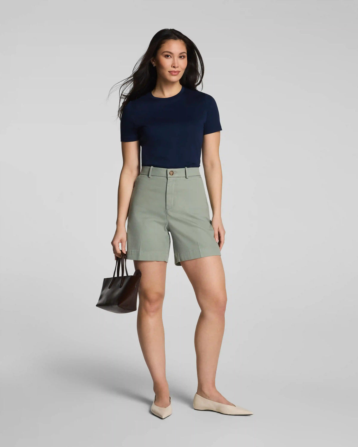 SPANXsupersmooth® Stretch Twill Short, 7" | Sage Brush