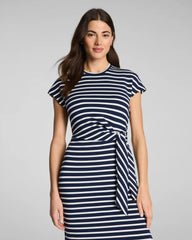SPANX® AirEssentials Tie-Waist Maxi Dress | Timeless Navy/Powder Stripe