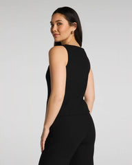 SPANX® WellSuited Tailored Button-Down Vest | Classic Black