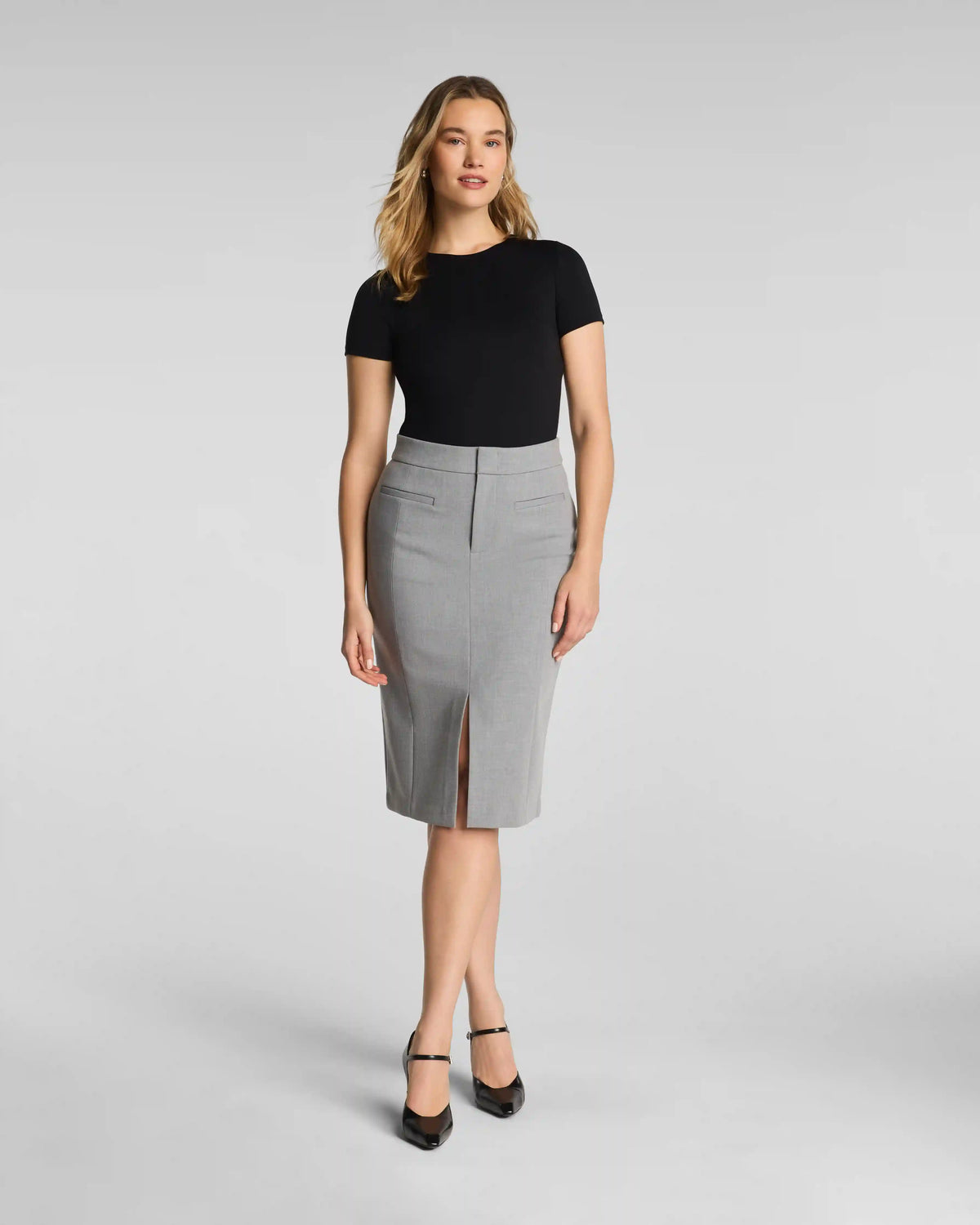 SPANX® WellSuited Pencil Skirt | Heather Grey