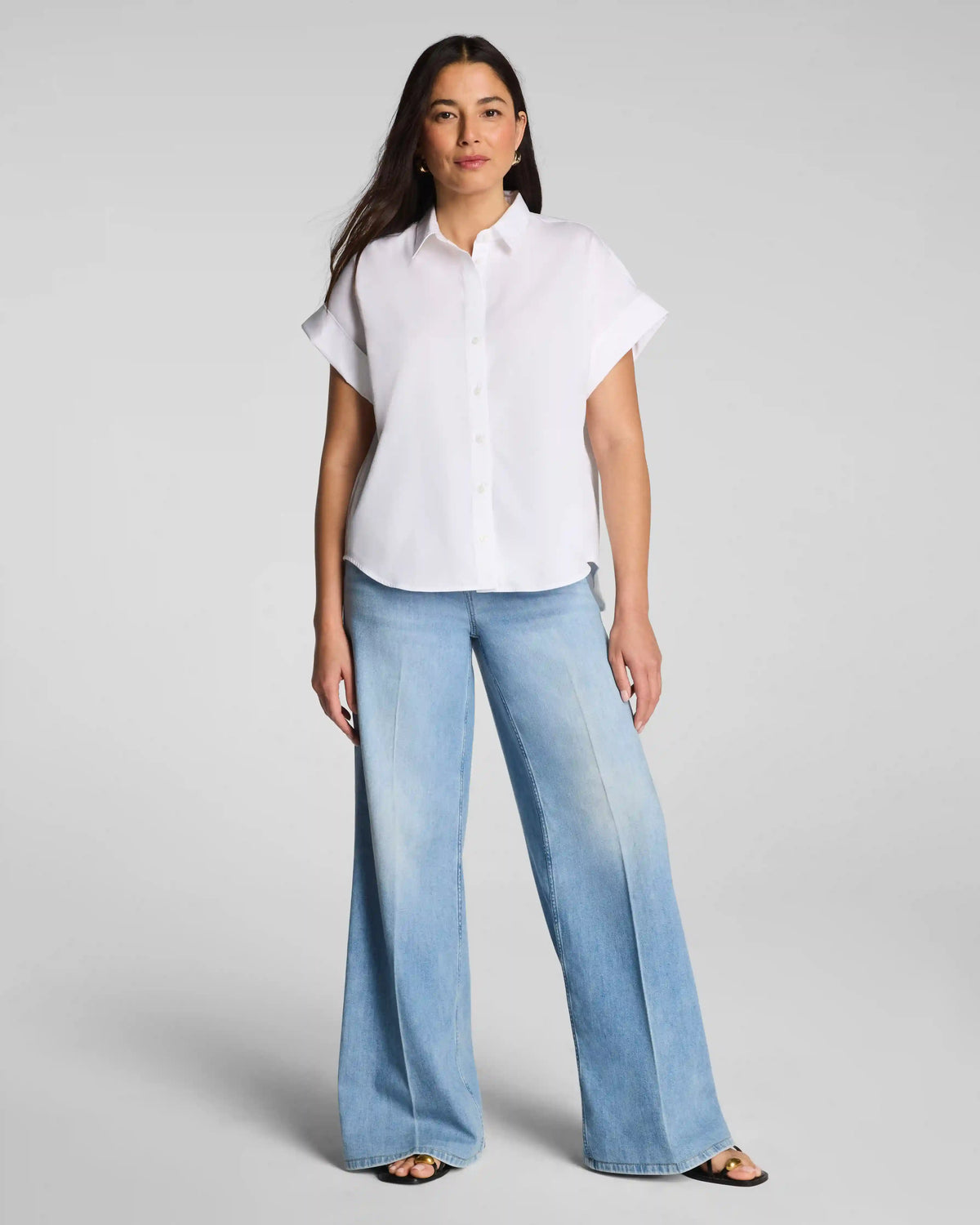 SPANXsupersmooth® Authentic 360 Lightweight Super Wide Leg Jeans | Seaside Blue