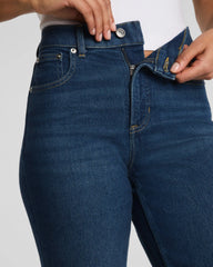 SPANXshape® Authentic 360 Mid-Rise 90s Straight Leg Jeans | Adriatic Blue