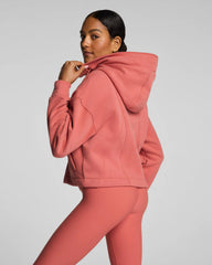 SPANX® BoostUp Cotton Fleece Full Zip Hoodie | Clay