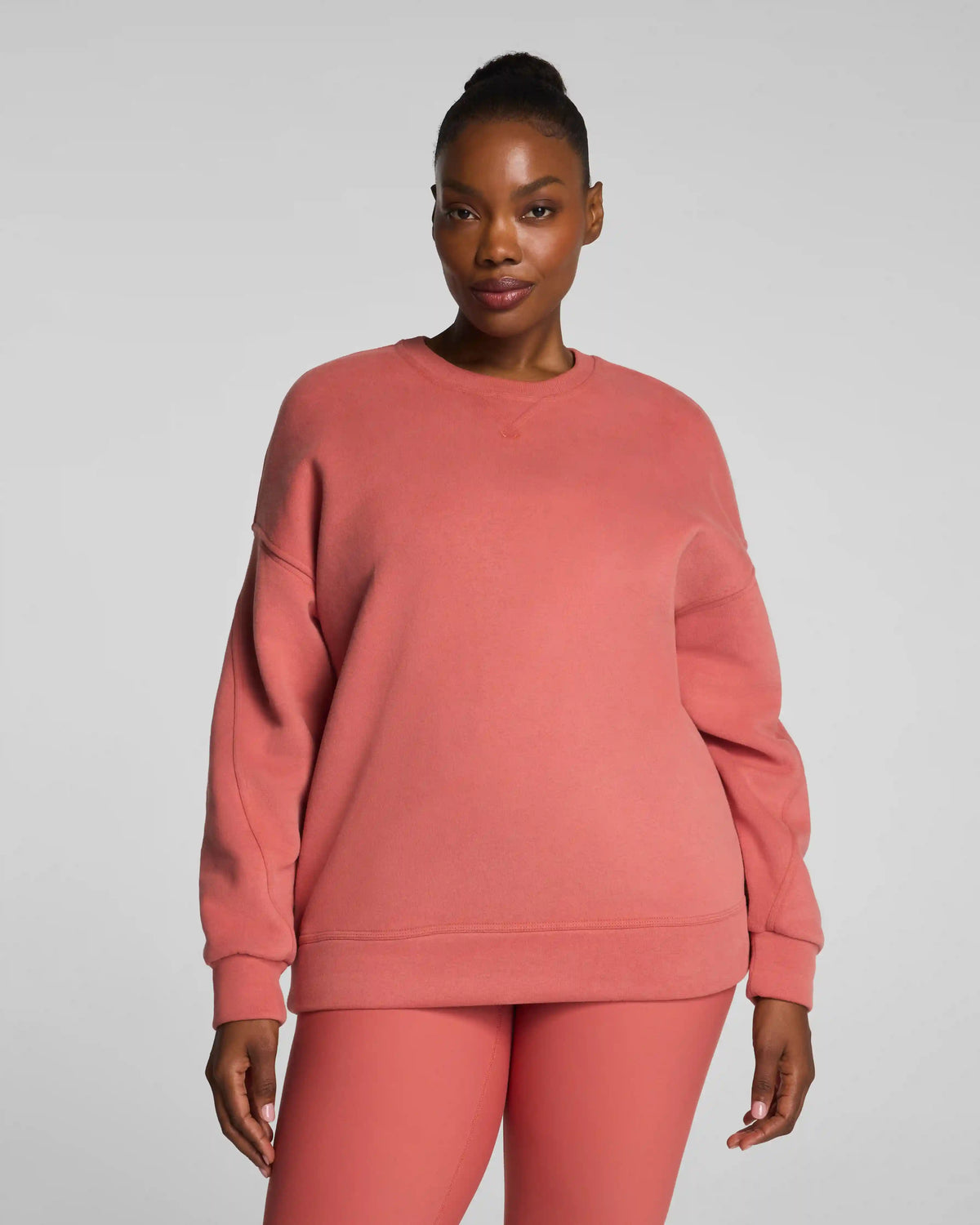 SPANX® BoostUp Cotton Fleece Crewneck Tunic | Clay