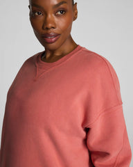 SPANX® BoostUp Cotton Fleece Crewneck Tunic | Clay