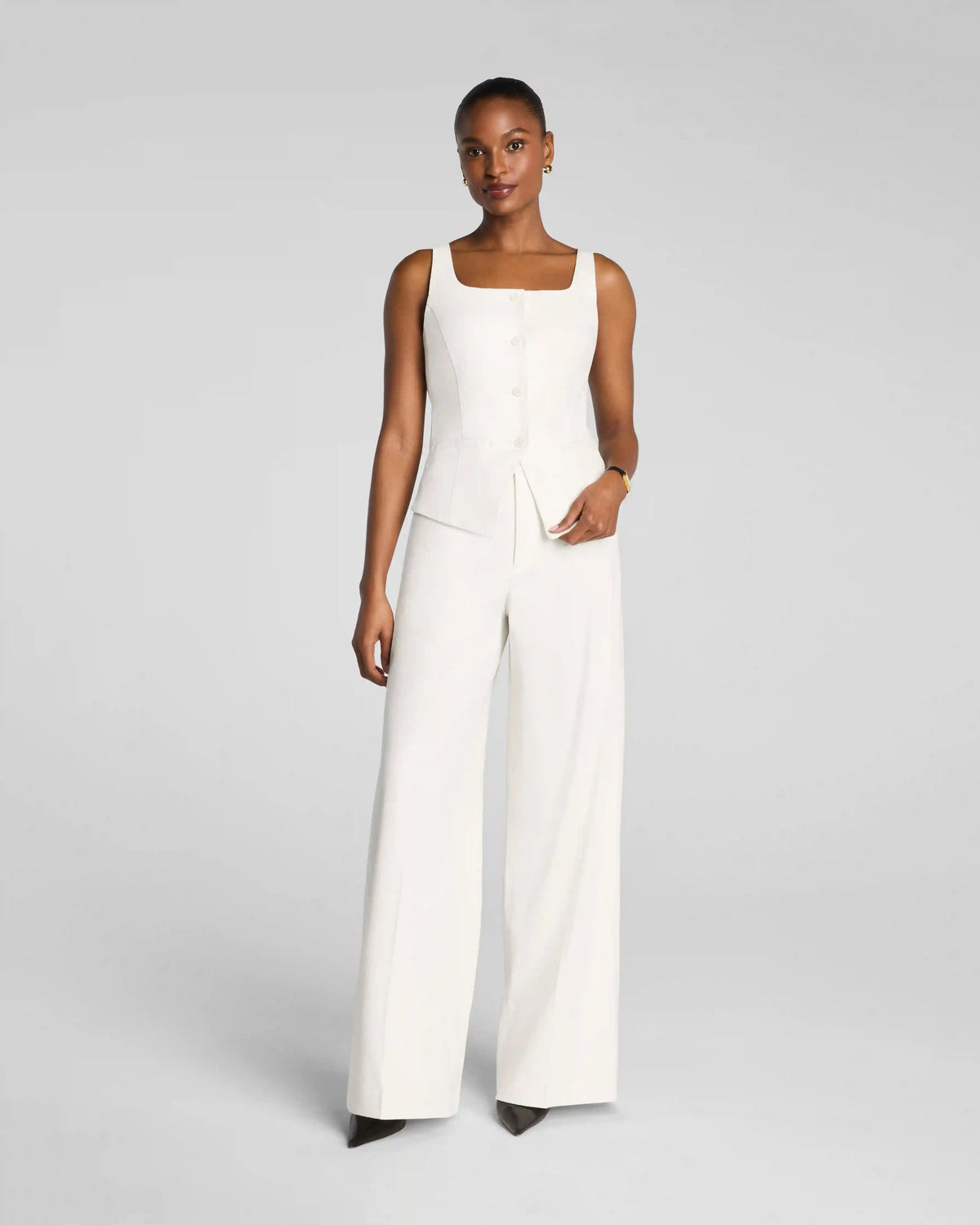 SPANX® EasyBreezy Cotton Linen Super Wide Leg Pant | Ivory