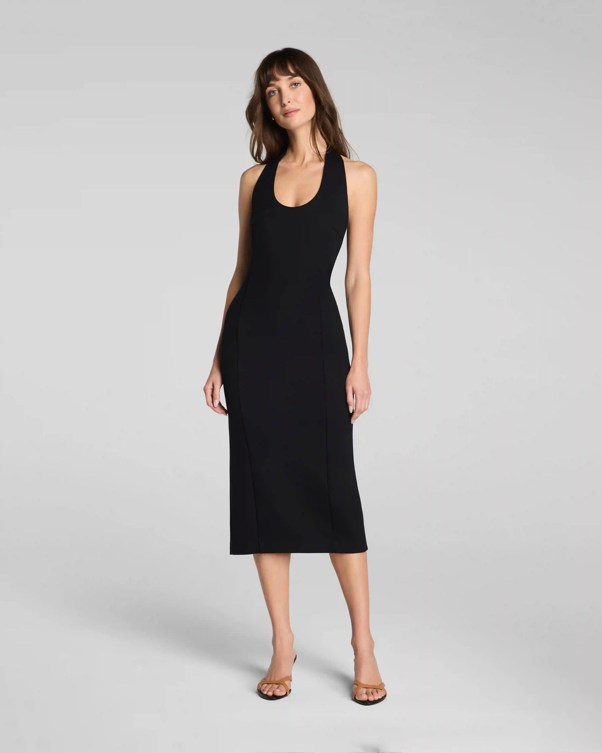 SPANXshape® Ponte Halter Midi Dress | Classic Black