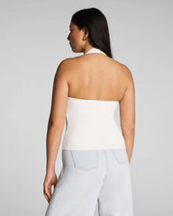 SPANX® Ribbed Knit Halter Tank | Ivory