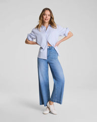 SPANXshape® Authentic 360 Cropped Wide Leg Jeans with Patch Pockets | Elysian