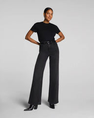 SPANX® Lightweight Cotton Crewneck Short Sleeve Bodysuit | Classic Black