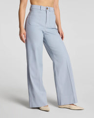 SPANXsupersmooth® Stretch Twill Wide Leg Pant with Patch Pockets | Himalayan Cloud