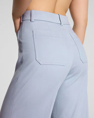 SPANXsupersmooth® Stretch Twill Wide Leg Pant with Patch Pockets | Himalayan Cloud