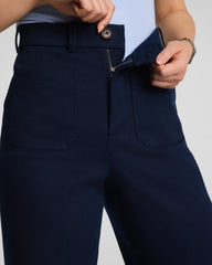 SPANXsupersmooth® Stretch Twill Wide Leg Pant with Patch Pockets | Timeless Navy