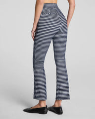 SPANXsupersmooth® PerfectFit Ponte Kick Flare Pant with Pintuck | Timeless Navy Gingham